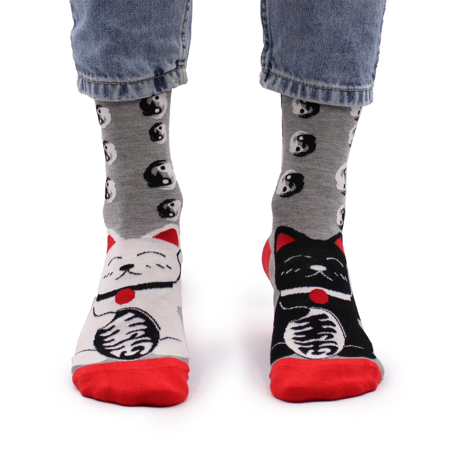 Hop Hare Bamboo Socks - Lucky Cats S/M