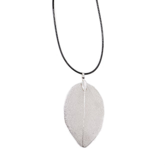 Collar - Hoja de valentía - Plata